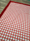 Classic Red Lauburu on  Red Minky Blanket (Made to Order)