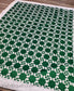Airy White Lauburu on Green Minky (Made to Order)