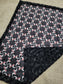 Airy Multi Lauburu on Black Minky Blanket (Made to Order)